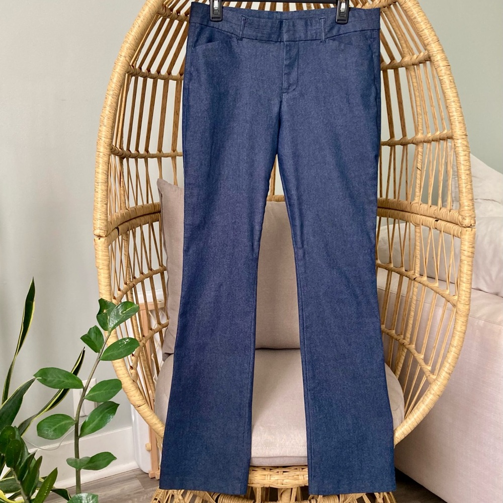 Gap Slim City US 8 Bootcut Womans Blue Business Casual Pants Trousers Classic
